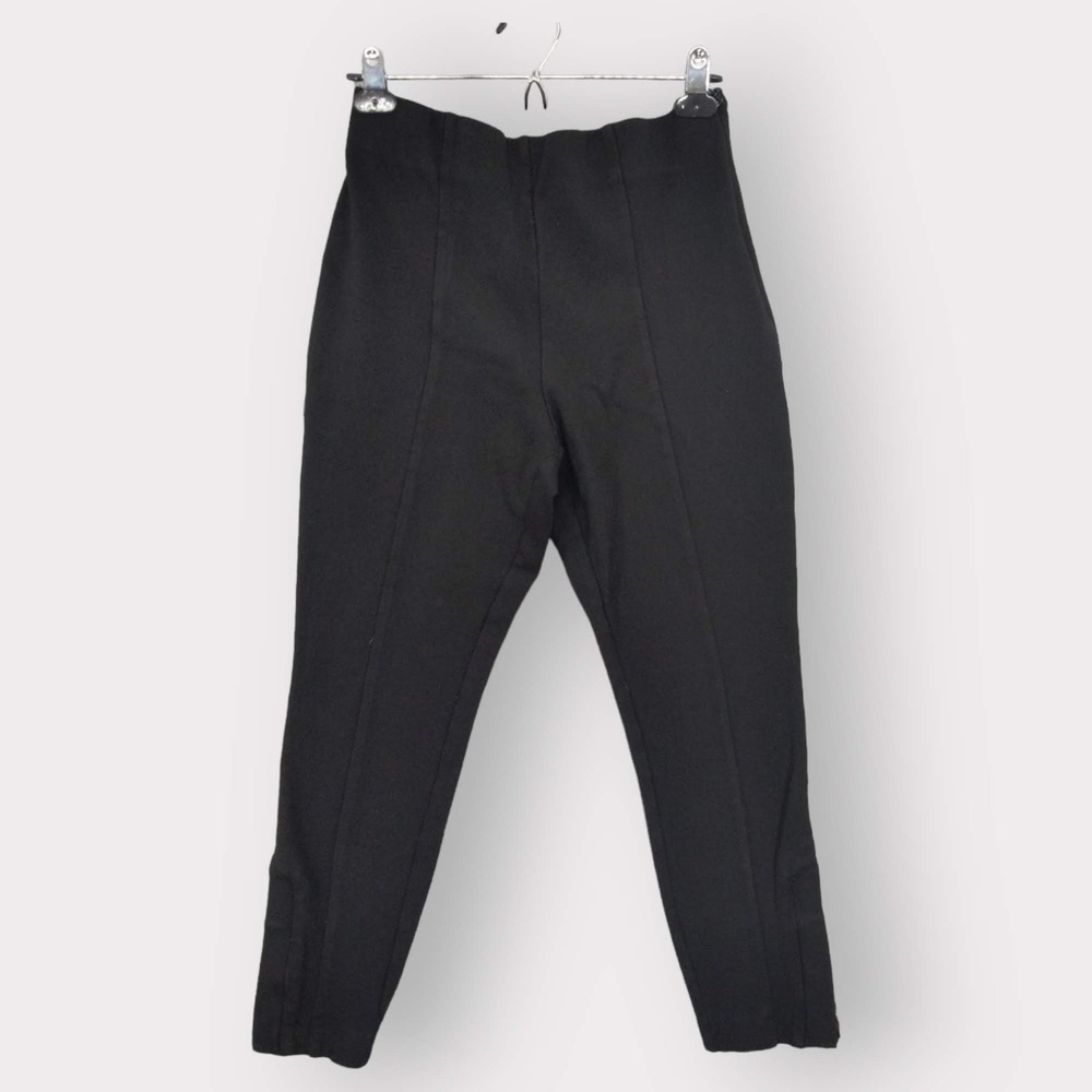 ASOS Womens Black High Waisted Cigarette Pants Ankle Zip Pintuck Seam Size US 6